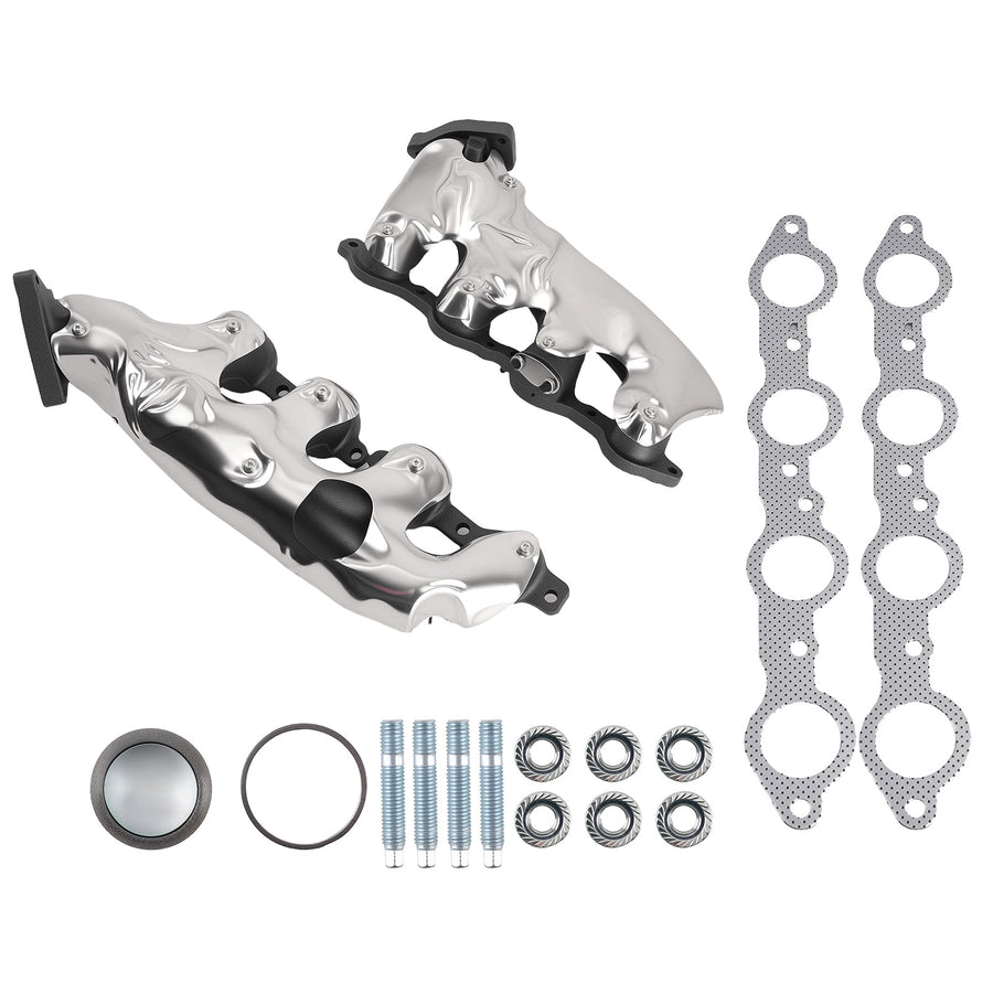 Exhaust Manifold compatible for Cadillac Escalade/ESV/EXT 2002-2013 compatible for GMC Yukon 2000-2013