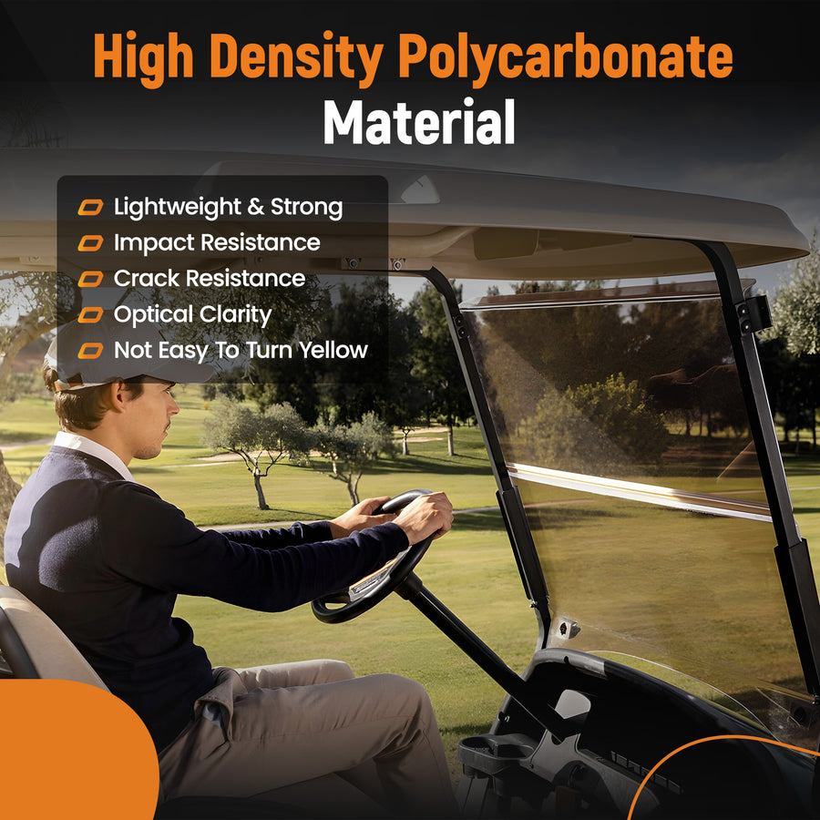 Clear Windshield compatible for EZGO RXV 2008-UP Folding StyleIn Box compatible for Golf Cart Part