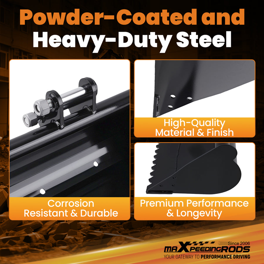600mm Plain Bucket Grading Flat Attachment compatible for Mini Excavator Digger Flat Bucket