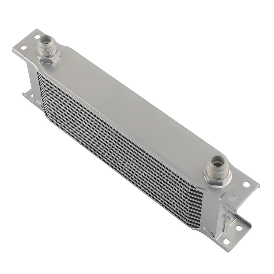 Oil Cooler + Filter Relocation Kit Fit For Universal 13 Row An10 Engine Sliver