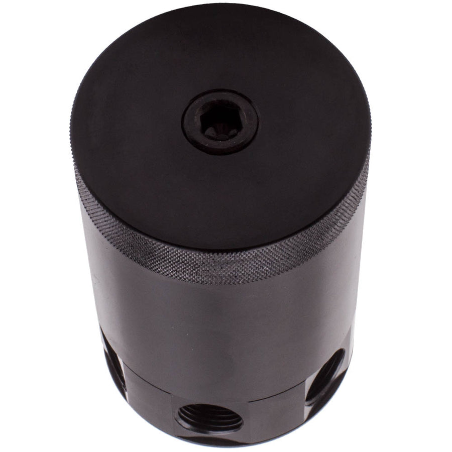 Universal Auto Racing Baffled 3-Port Oil Catch Can/Tank/Air-Oil Separator Kit