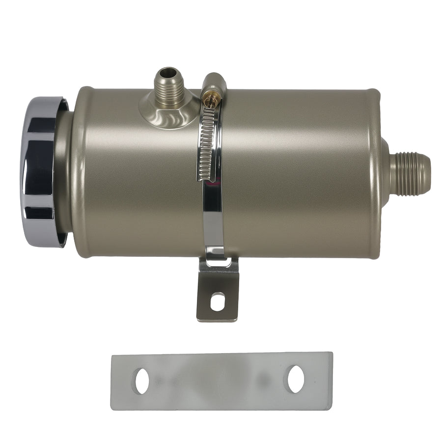 Performance Power Steering Container Universal Silver Aluminium Fluid Tank Kit