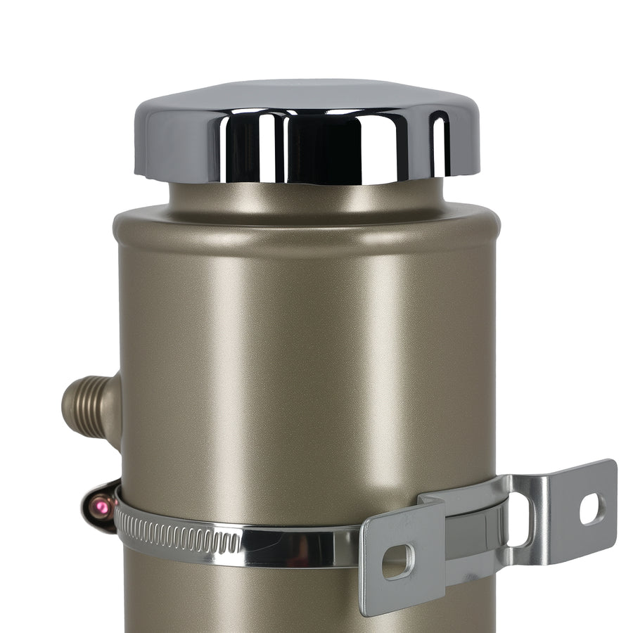 Performance Power Steering Container Universal Silver Aluminium Fluid Tank Kit
