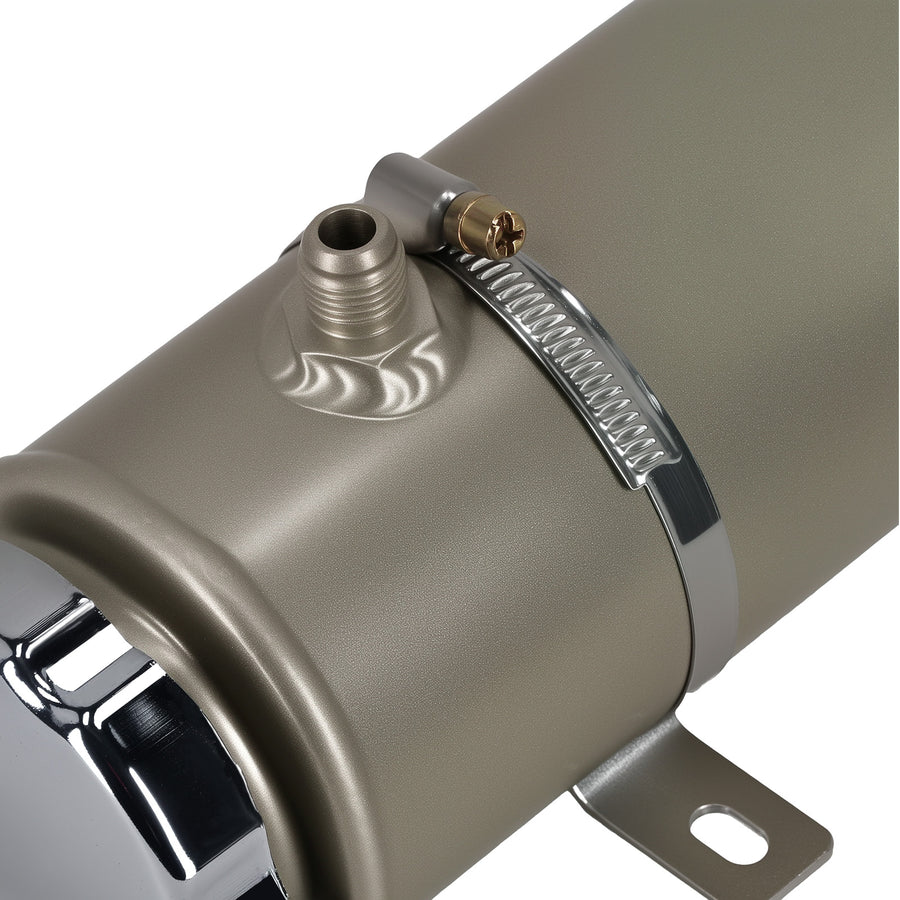 Performance Power Steering Container Universal Silver Aluminium Fluid Tank Kit