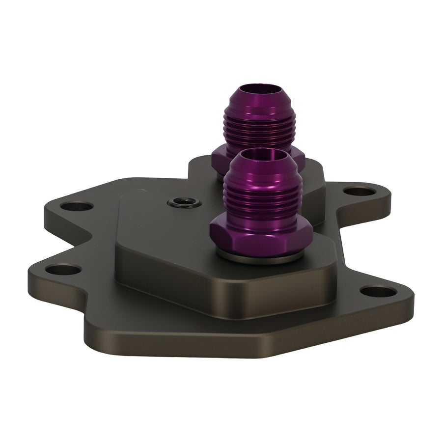 Aluminium Oil Filter Sandwich Adapter AN10 compatible for VW Audi EA113 Engine Purple