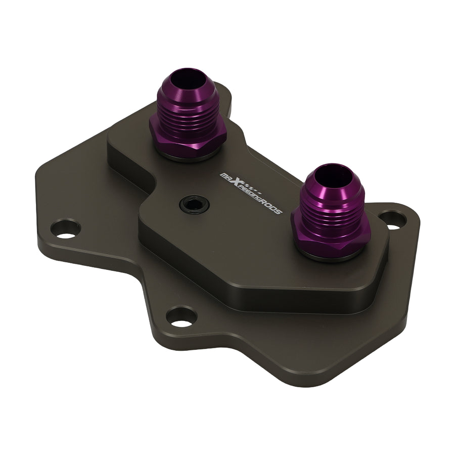 Aluminium Oil Filter Sandwich Adapter AN10 compatible for VW Audi EA113 Engine Purple