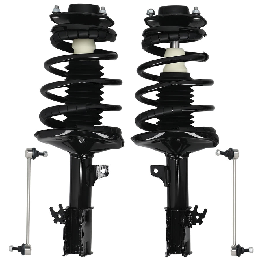 Front Struts w/ Coil Springs Sway Bar Links for 1997 - 2001 compatible for Toyota Camry Solara