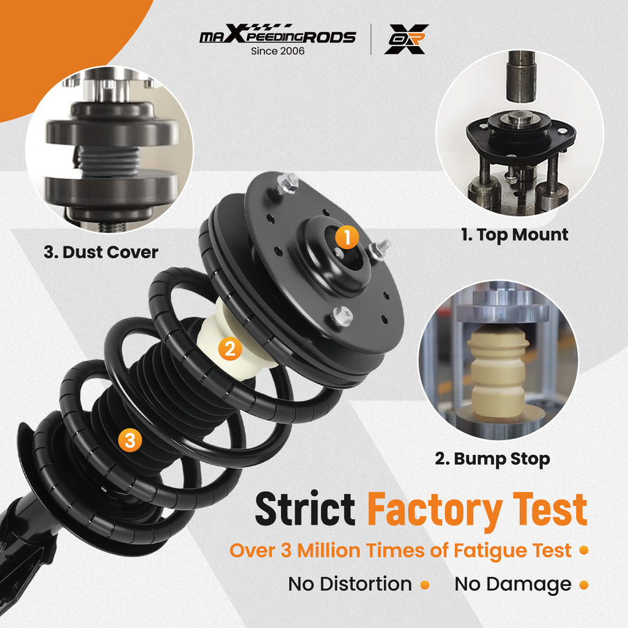 2Pcs Front Shocks Struts Kit compatible for Chevy Malibu Pontiac Grand AM Olds Alero 171672