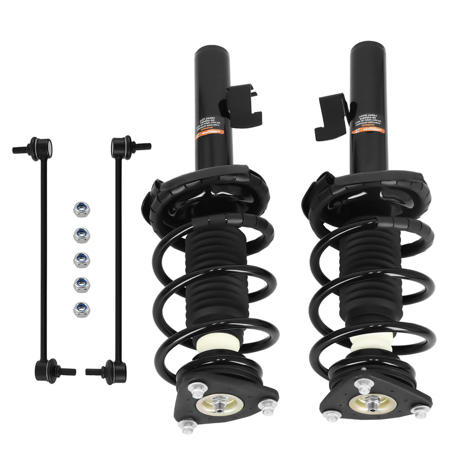 4x Front Complete Struts Sway Bar Links For 2004-2013 compatible for Mazda 3 2006-2010 compatible for Mazda 5