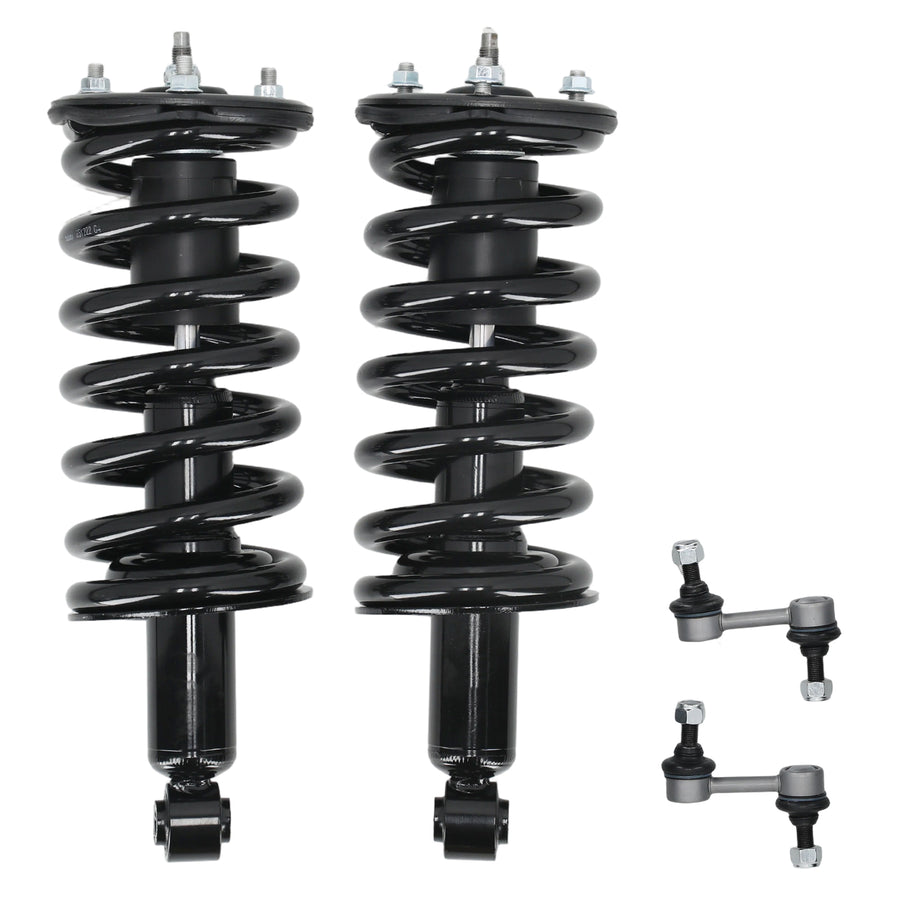 4x Front Strut Spring AssemblySway Bar Kit compatible for Nissan Titan 2004-2015 4WD