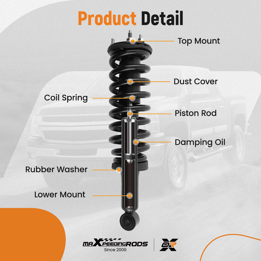 Front Quick Struts w/ Sway Bar Link compatible for Toyota Sequoia 2001-2007 4.7L