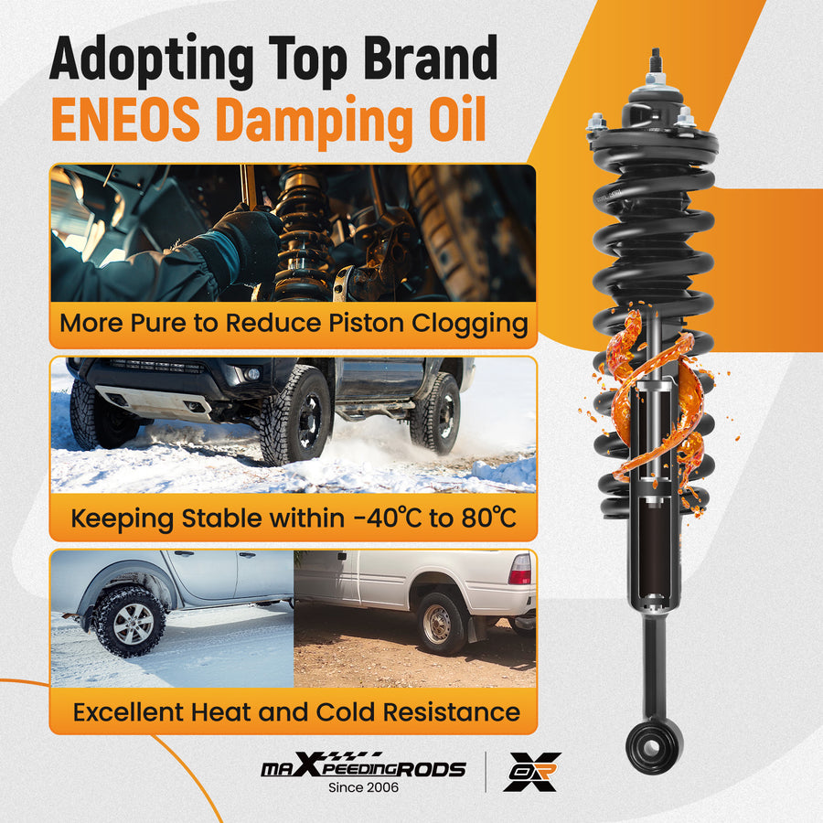 Pair Front Struts w/ Coil Spring Assembly compatible for Toyota 4runner FJ Cruiser compatible for Tacoma