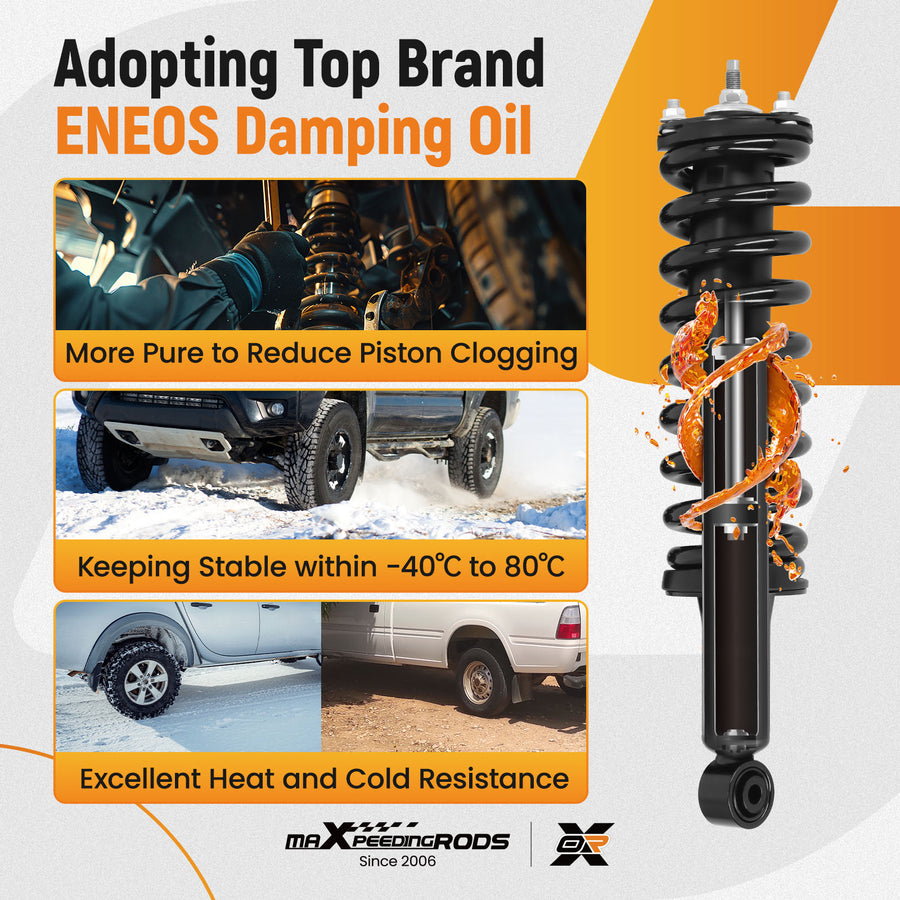 Front OE Replacement Suspension Shock Absorbers compatible for Toyota 4Runner 1996-2002 3.4LITER V6 4WD