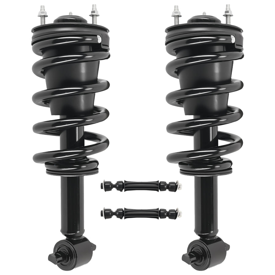 4x Front Complete Struts Sway Bars for 2007-2013 compatible for Chevy Silverado GMC Sierra 1500