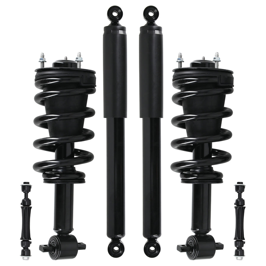 Front Struts Sway Bars Rear Shocks for 2007-2013 compatible for Chevy Silverado GMC Sierra 1500
