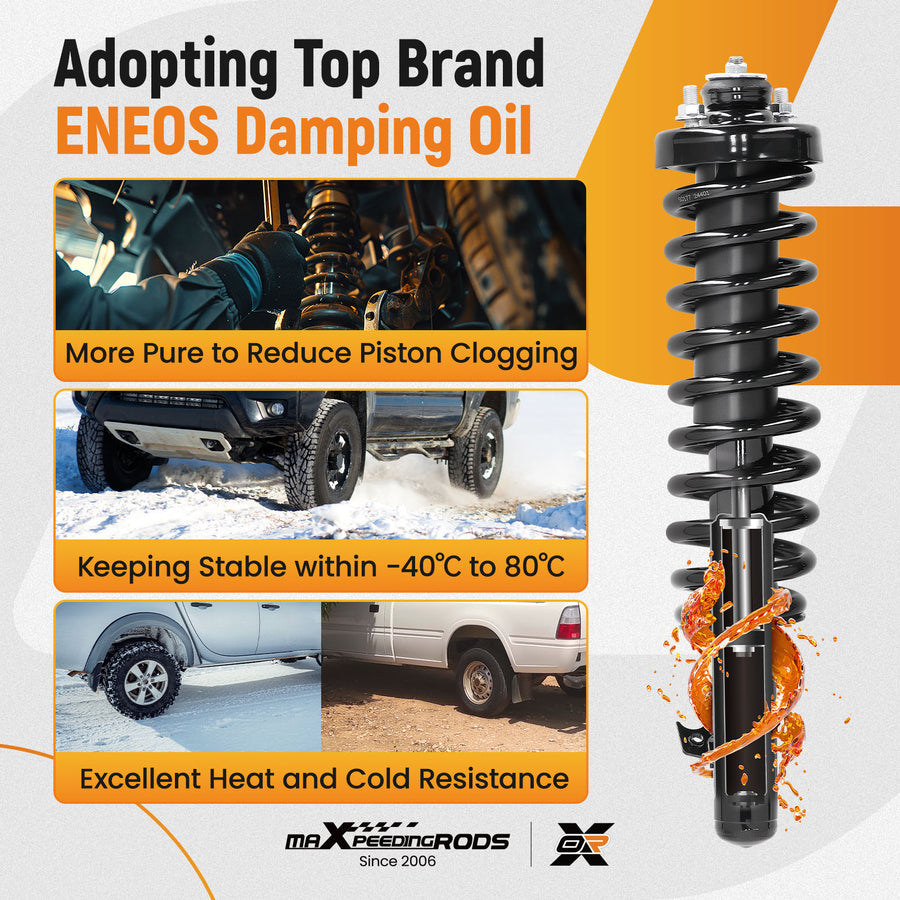 Pair Front Strut Spring Assembly compatible for Honda Civic 1992 1993 1994 1995 1.5L 1.6L