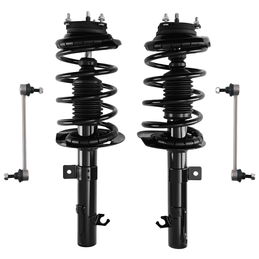 2Pcs Front Strut & Sway Bar Link compatible for Ford Focus ZX3 ZX4 ZX5 ZXW 2006 S SE SES ST 2.0L 2.3L 2007