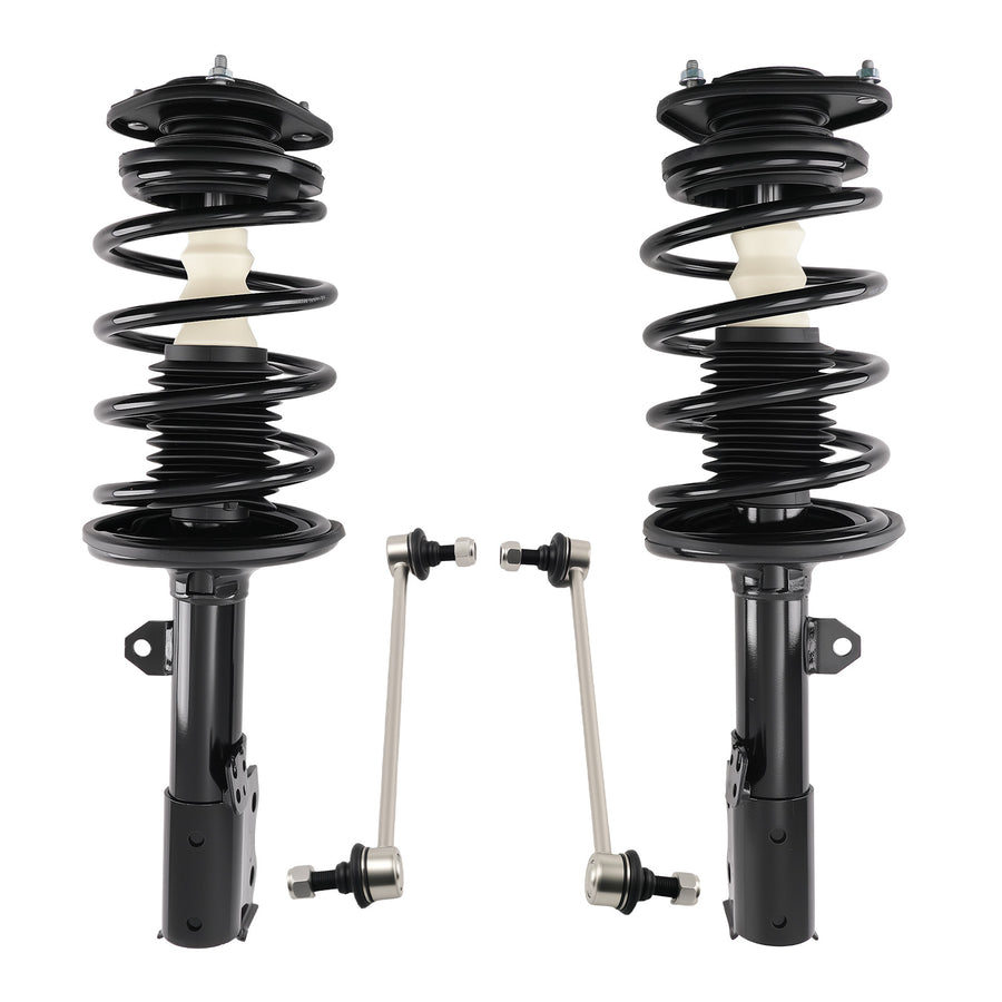 Set 4 Front Struts W/ Spring Assembly W/ Sway Bar Kit compatible for Toyota Prius 2004-2009