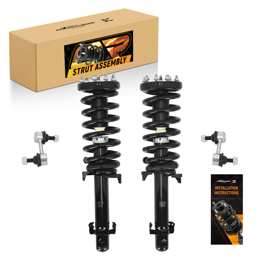 4Pcs Front Struts & Sway Bar Links compatible for Honda Accord 2008-2012