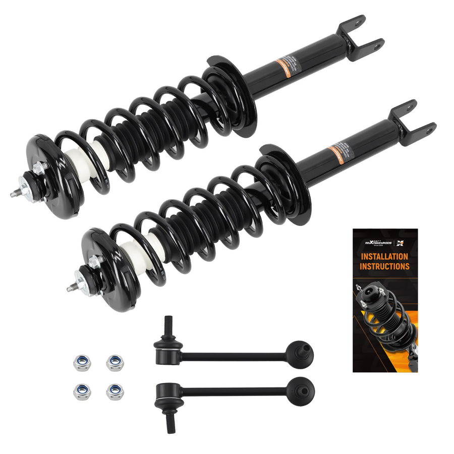 4x Rear Struts + Sway Bar Links compatible for Honda Accord 2008-2012 2.4L 3.5L Sedan/Coupe