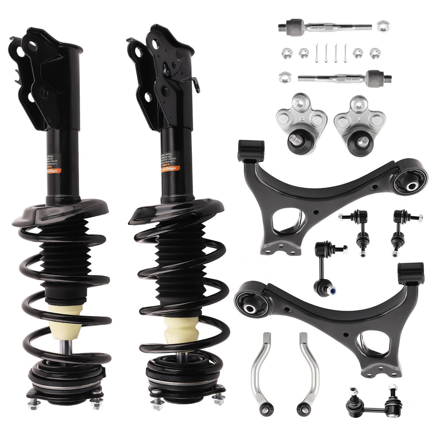 14x Front Struts w/ Control Arms Kit Assembly for 2006-2011 compatible for Honda Civic 1.8L