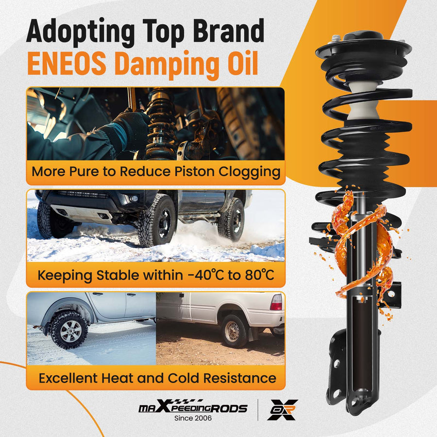 Pair Front Struts w/ Coil Springs for 2007-2017 compatible for Chevy Equinox GMC Terrain 172527