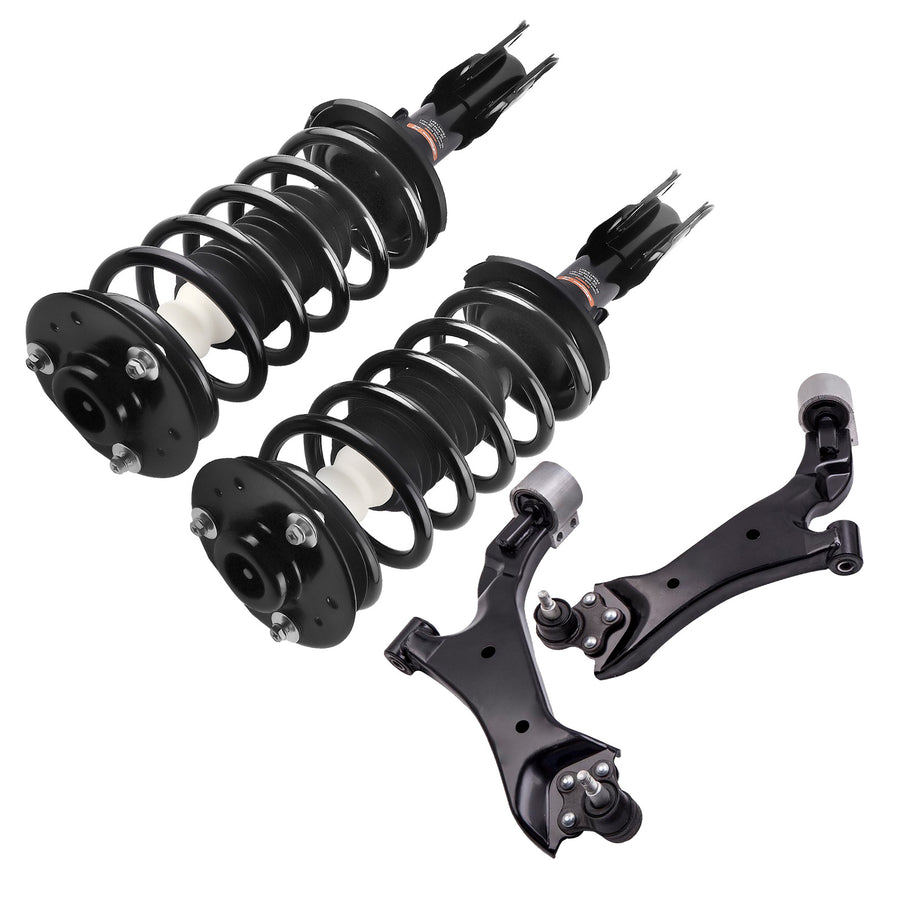 4pcs Suspension Front Struts w/Control Arms for 2010-2017 compatible for Chevy Equinox Terrain