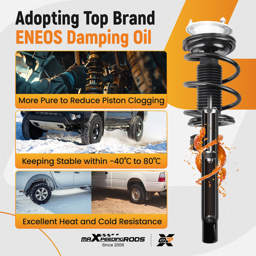 Front Suspension Shock Absorbers For 1999-2006 compatible for BMW 325CI 330CI 320I 325I 323I