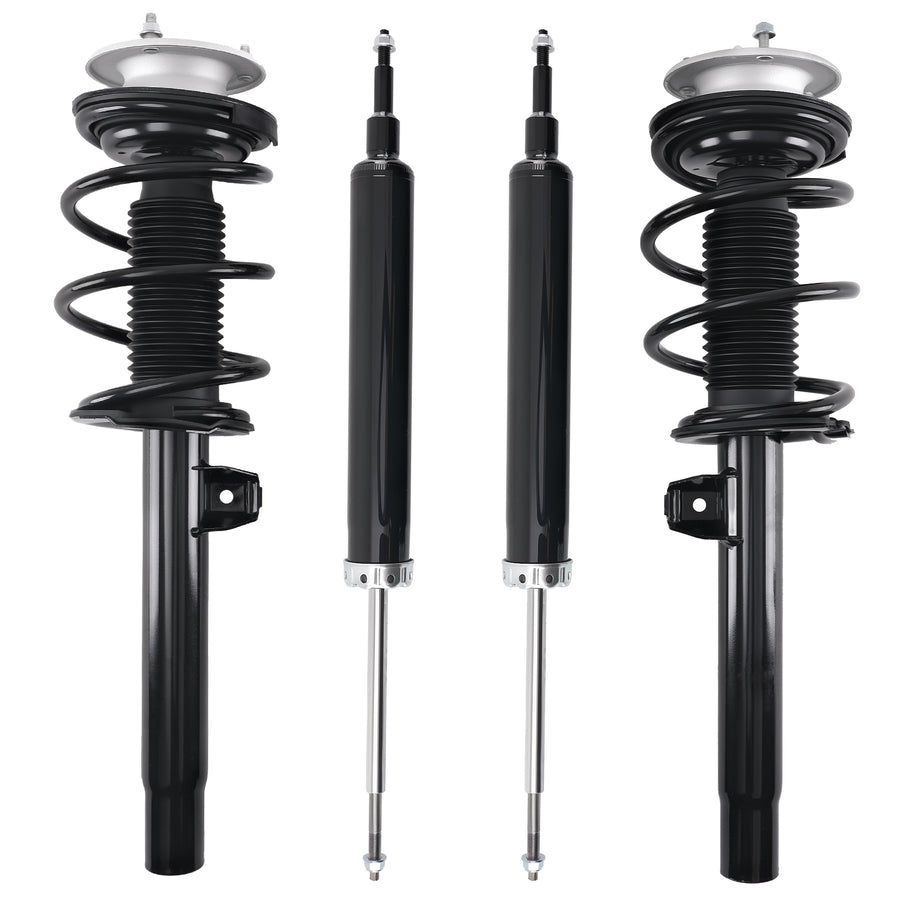 Front Complete Strut Assemblies Rear Shock Absorbers for 2013 compatible for BMW 135is E82 E88