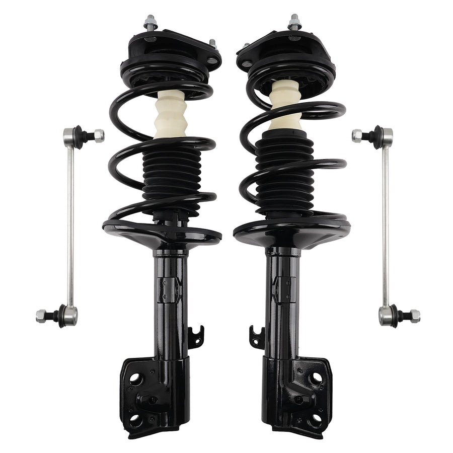 4PC Front Struts w/ Sway Bar Link For 2009-2013 compatible for Toyota Corolla 11-13 Matrix 2.4L