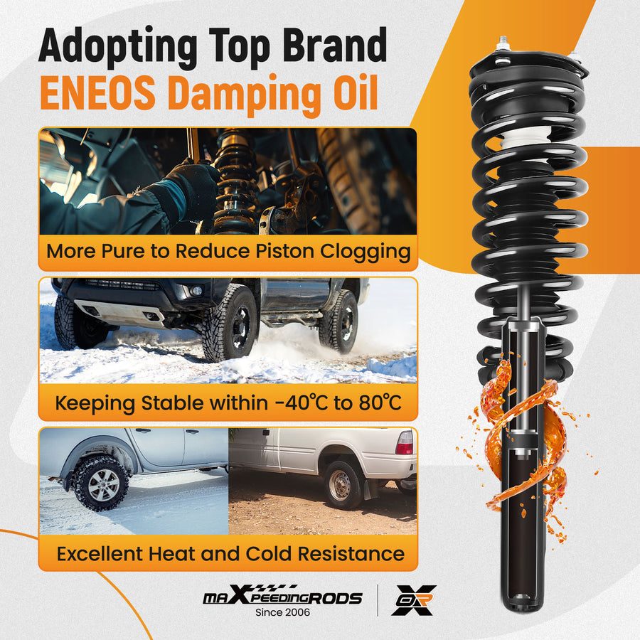 2x Front Shock Struts Assembly compatible for Ford Fusion compatible for Mercury Milan 2010-2012