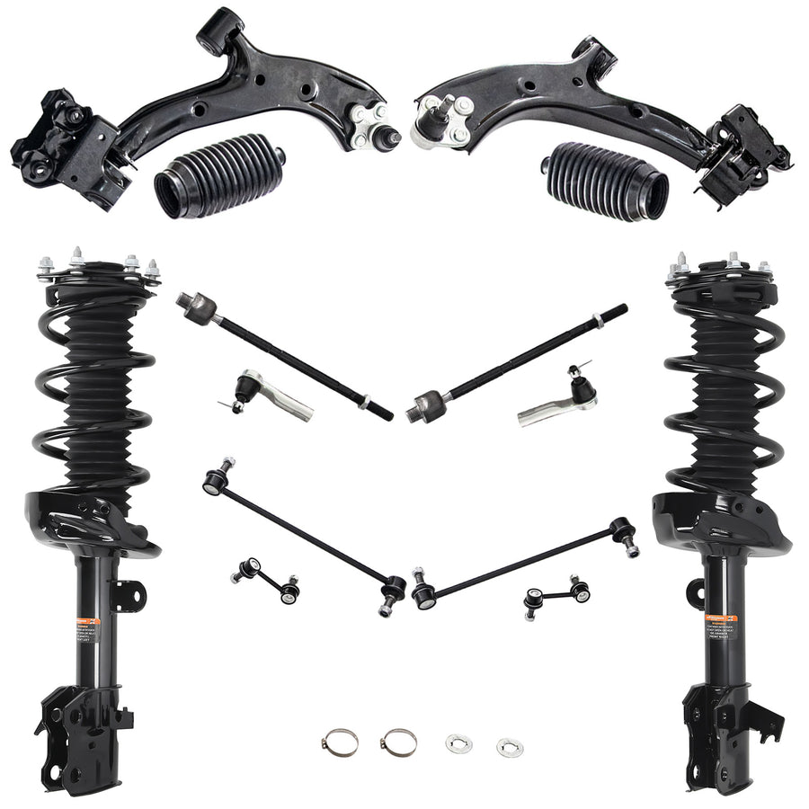 Front Struts Control Arms Sway Bars Kit for 2007-2011 compatible for Honda CR-V 2.4L EX EX-L LX