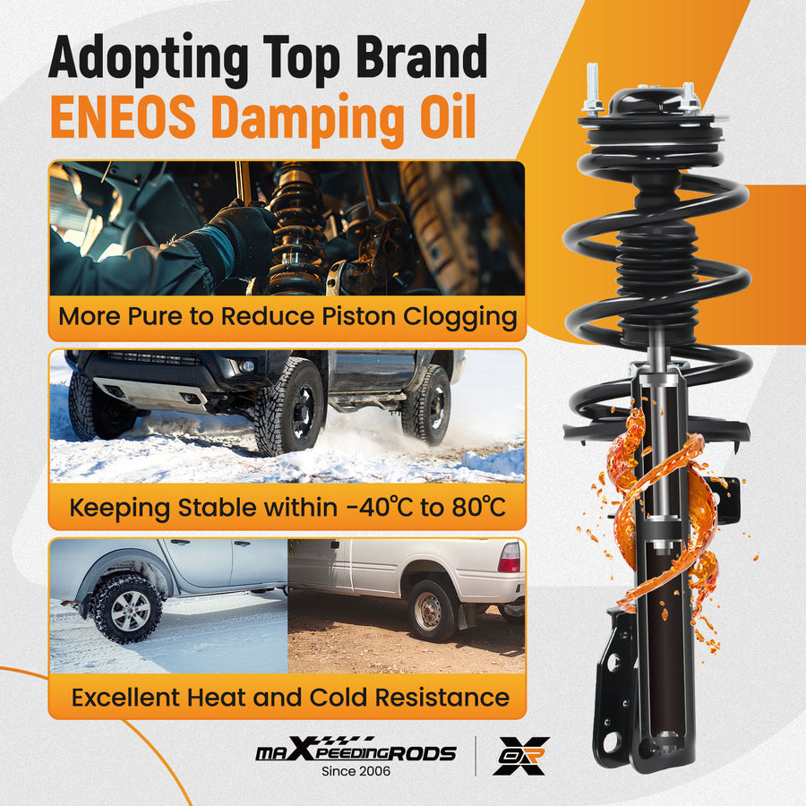 Pair Front Shock Struts compatible for Chevrolet Traverse compatible for GMC Acadia 2009-2012 2007-2012