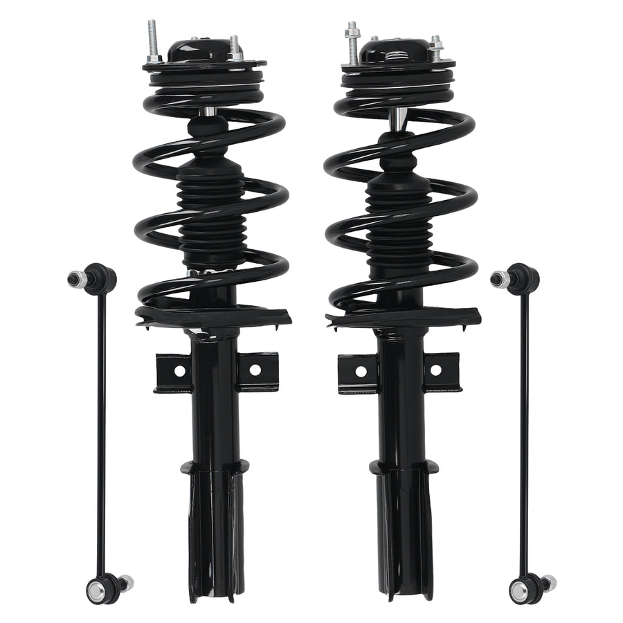 Front Struts Shocks w/ Sway Bars Assembly compatible for Chevrolet Traverse compatible for Enclave 2009-12
