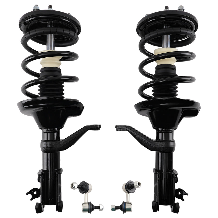 2x Front Complete Struts Spring Assembly Sway Bar For 2003-2011 compatible for Honda Element