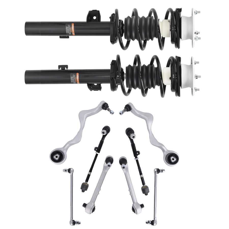 Front Struts + Control Arm + Sway Bar for 2008-2013 compatible for BMW 335D 2009-2010