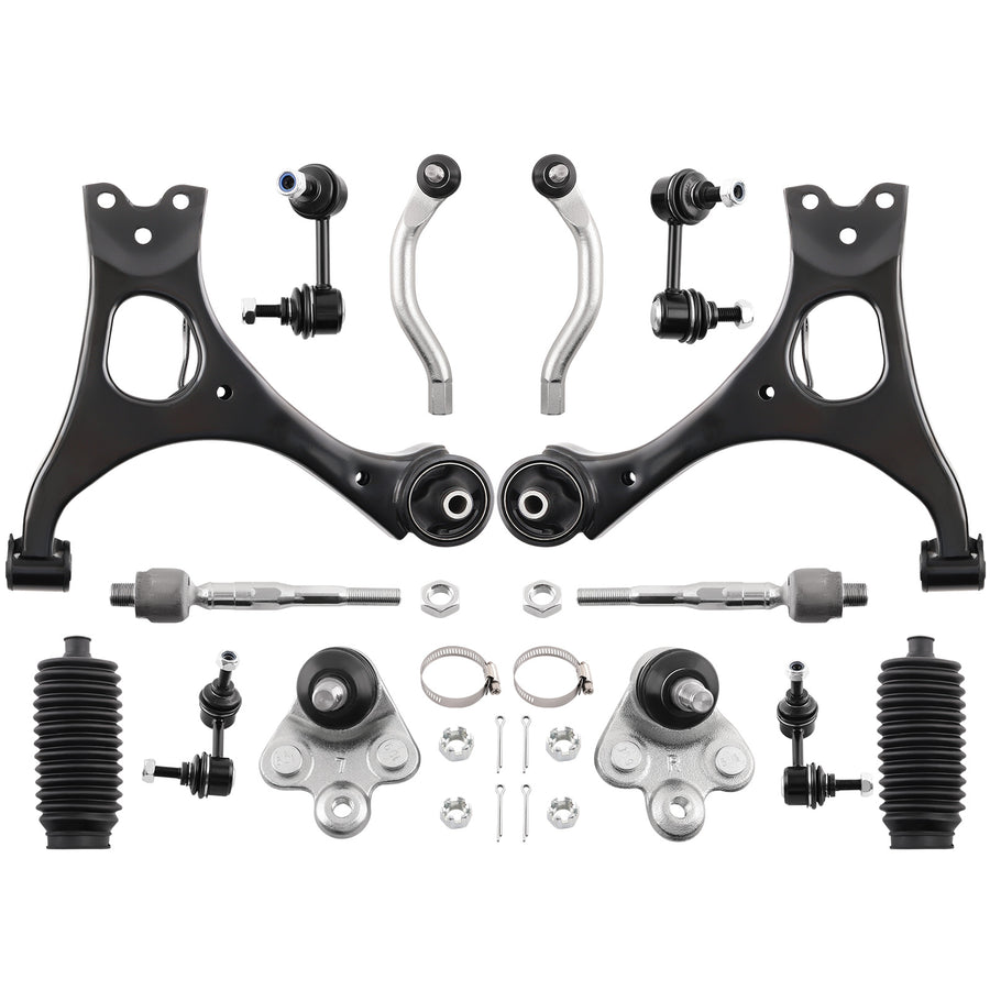 Front Complete Struts Lower Control Arms Sway Bar for 2006-2011 compatible for Honda Civic 1.8L