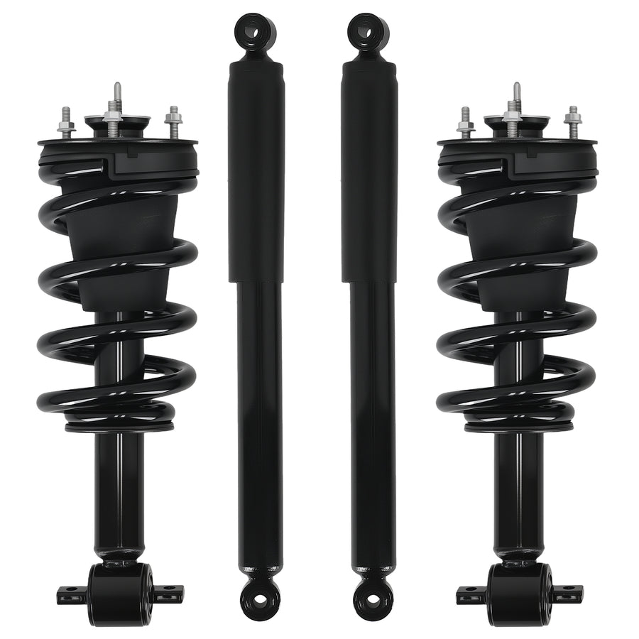 4PCS Front Rear Strut Shocks For 2014-2018 compatible for Chevy Silverado GMC Sierra 1500 4WD