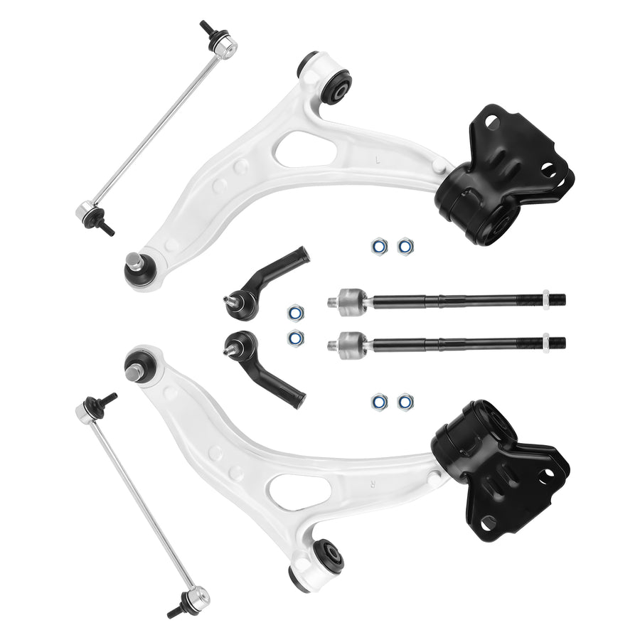 Front Complete Struts Control Arms Sway Bar Kit for 2012 2013 compatible for Ford Focus 2.0L L4