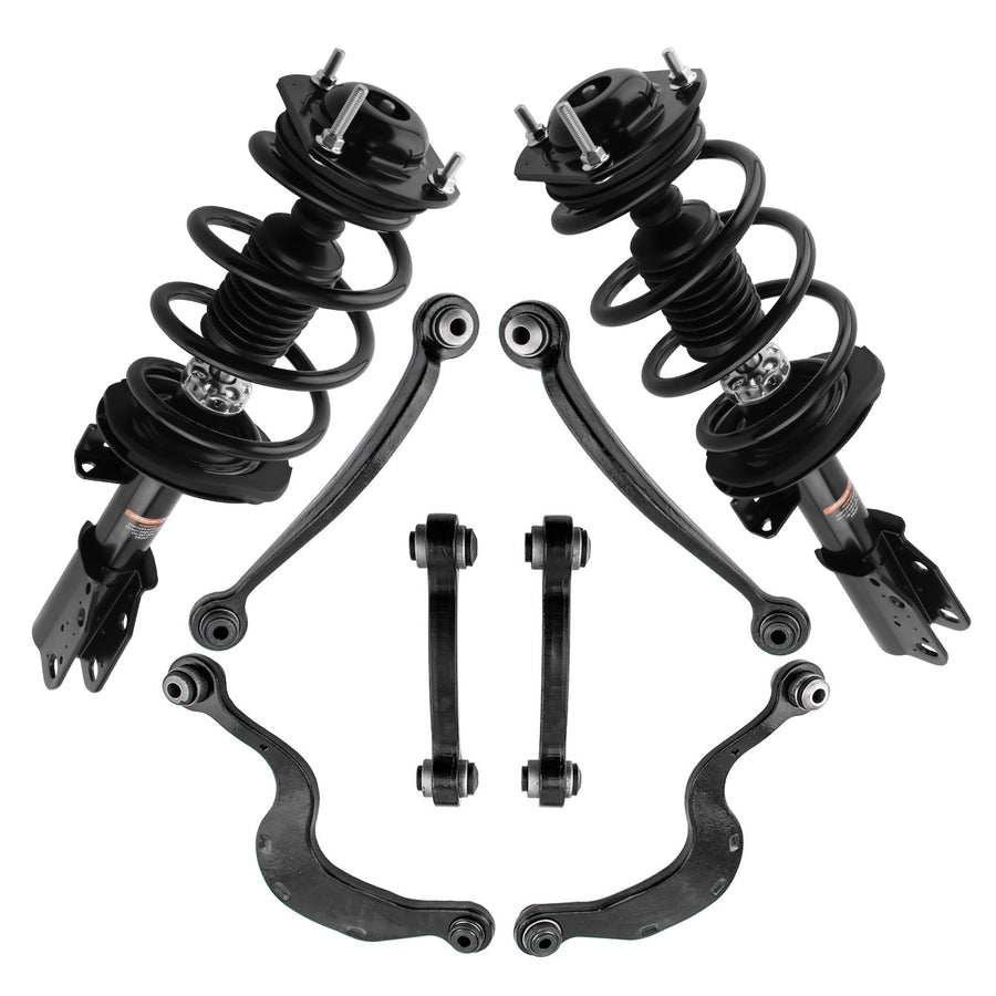8x Front StrutsRear Upper Control arms for 2013-2017 compatible for GMC Acadia Limited 3.6L