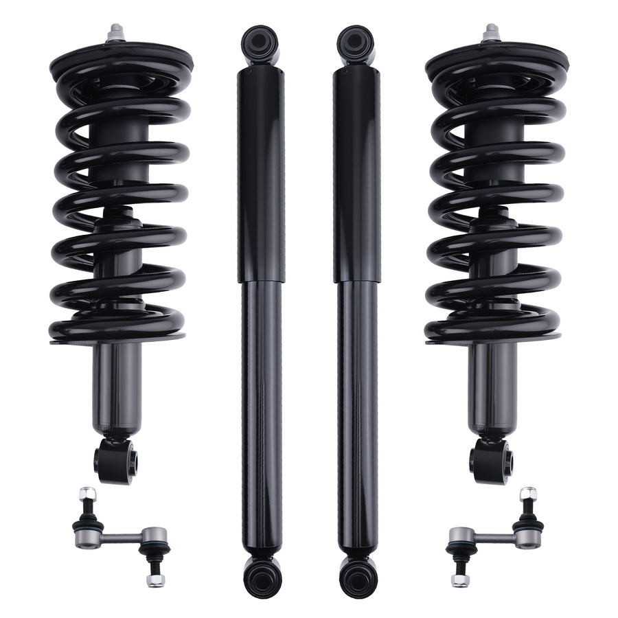 FrontRear Shock Strut AbsorberSway Bar compatible for Nissan TITAN 2004-2015 RWD