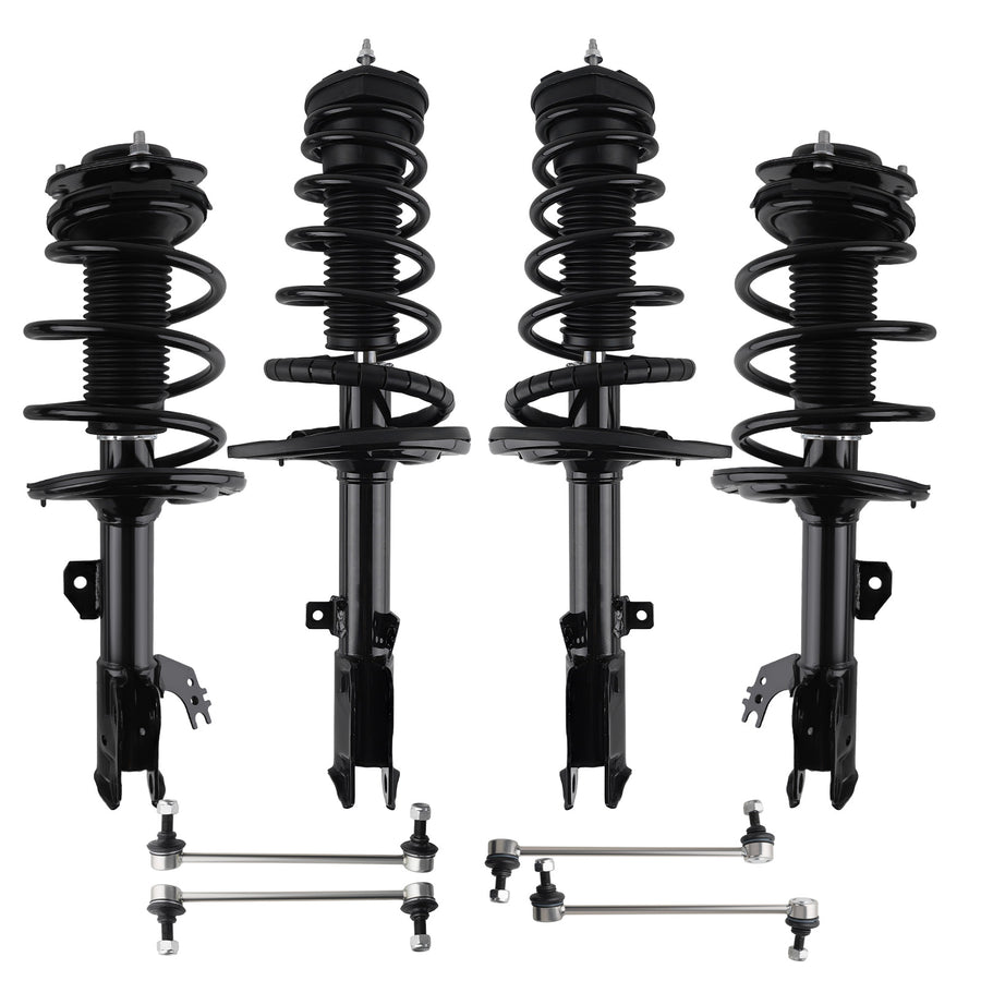 8pc Front Rear Struts Spring Sway Bars Suspension Kit for 2012-2017 compatible for Toyota Camry