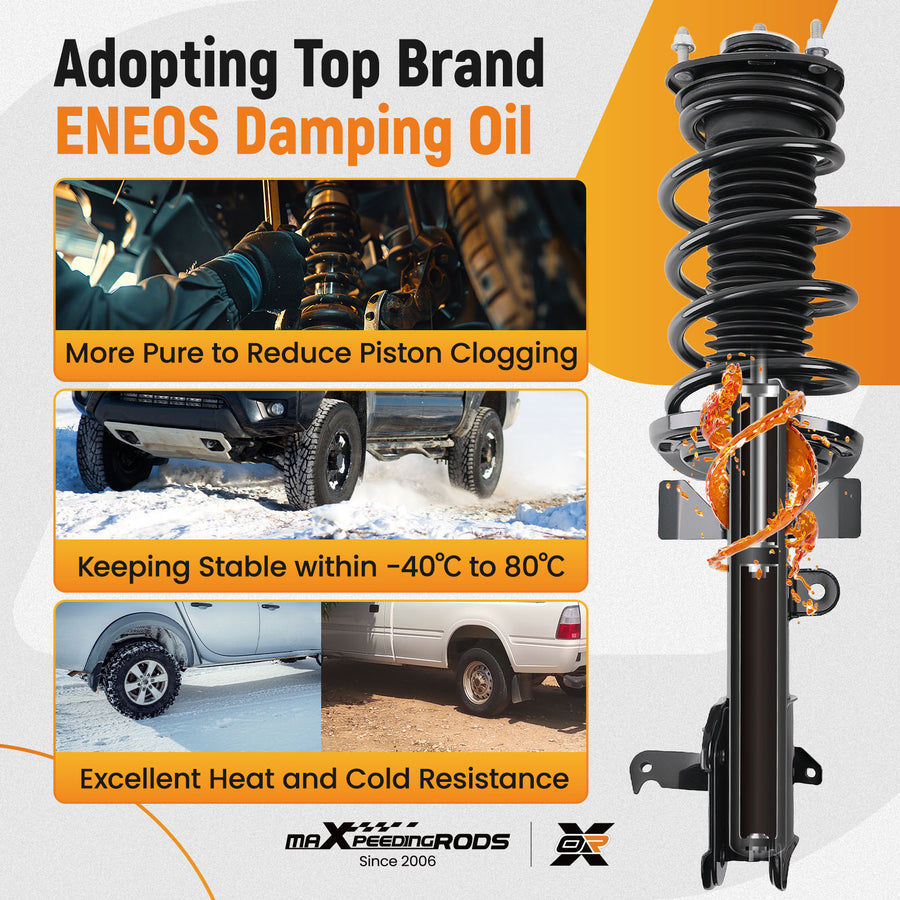 Front Struts w/Coil Spring Assembly Sway Bars Links for 2011 2012 compatible for Honda Odyssey