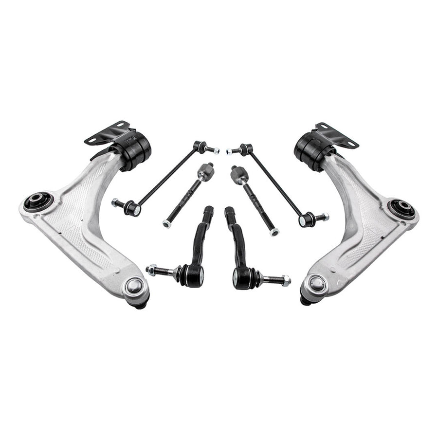 10x Front Struts Control Arms Inner Tie Rods for 2013-2020 compatible for Ford Fusion compatible for FWD