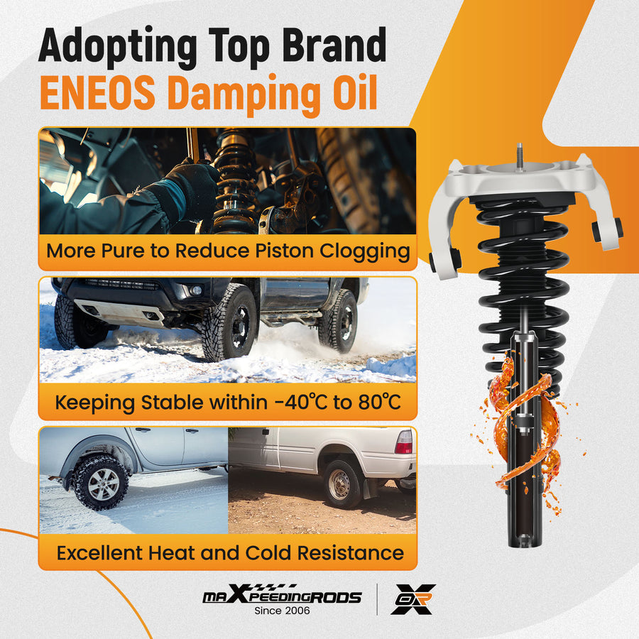 Front Struts w/Springs Suspension compatible for Chrysler Cirrus compatible for Plymouth Breeze 99-00