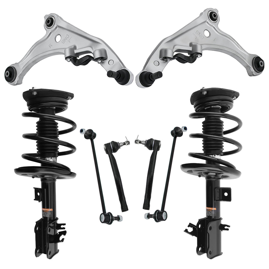 Front Strut w/ Coil Spring + Lower Control Arm compatible for Nissan Maxima 2009-2014 3.5L