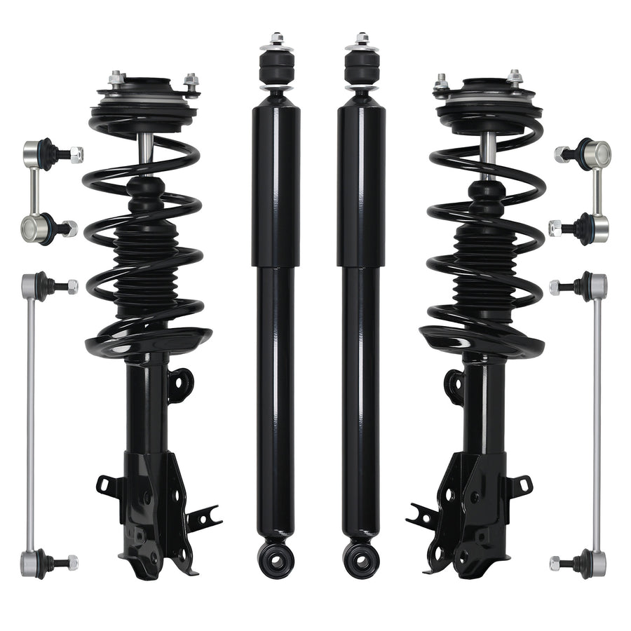 Front Complete Struts Sway Bar End Link Kits compatible for HONDA CIVIC 2013 - 2015 EX EX-L