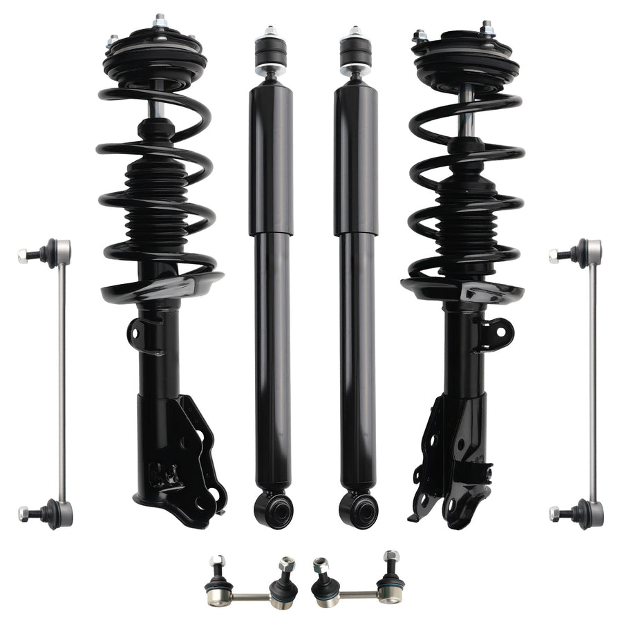 Front Complete Struts Sway Bar End Link Kits compatible for HONDA CIVIC 2013 - 2014 DX; EX