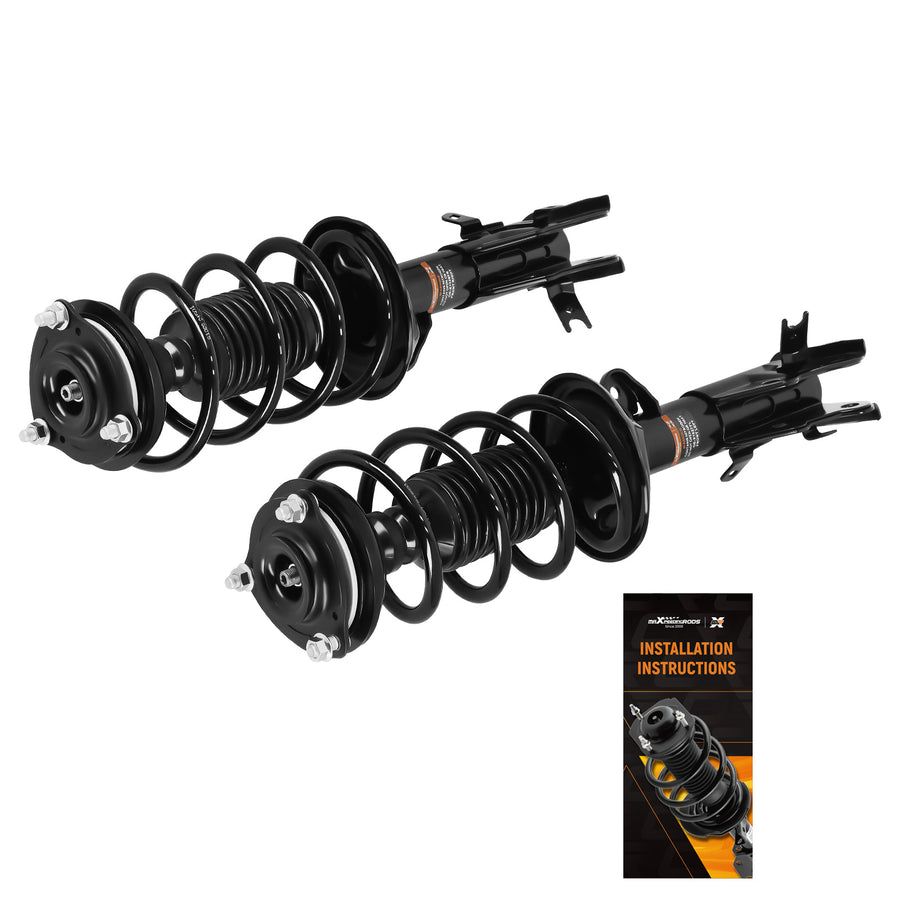 2x Front Complete Struts Shocks w/ Spring For 2013 2014 2015 compatible for Honda Civic 1.8L