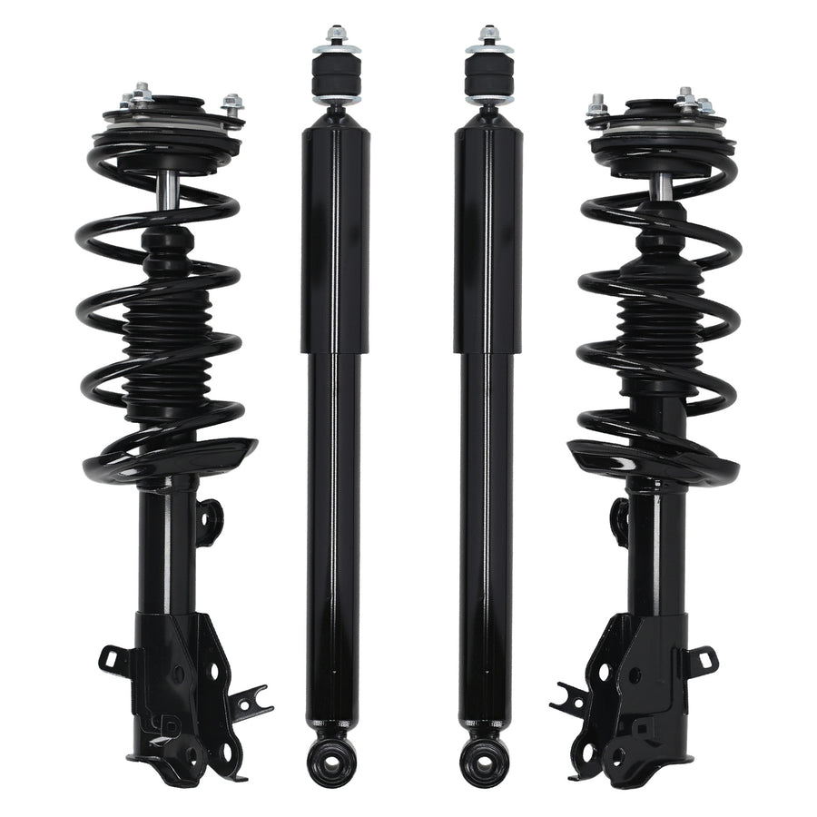Rear Front Complete Struts w/Coil Springs compatible for HONDA CIVIC 2013 - 2014 DX; EX